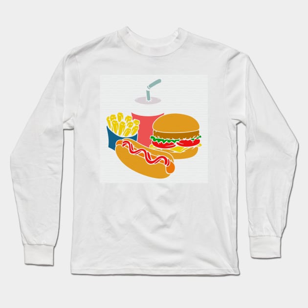 Food Long Sleeve T-Shirt by Cachorro 26